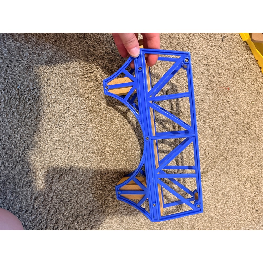 Learning Curve Thomas Friends Wooden Railway Blue Suspension Bridge Kids OS Blue